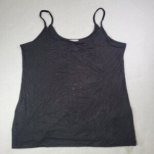 J.Crew Women Gray Viscose Blend Layering Spaghetti Strap Tank Top Size M